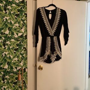 Black and White Romper